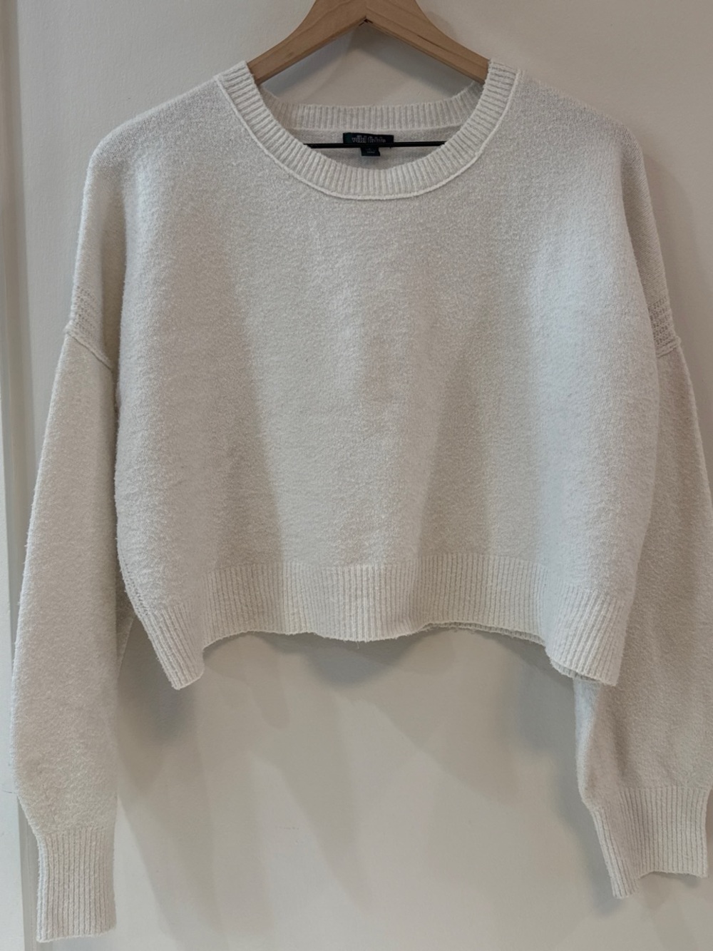 wild fable Cream Cropped Crewneck Sweater